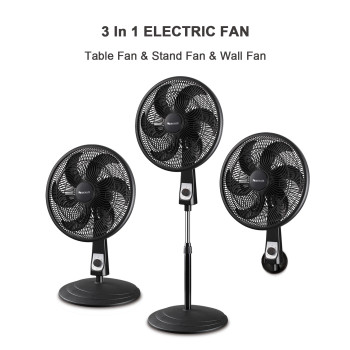 SIBOLUX 18 Inch 3 in 1 Plastic Fan | Electric Fan With Big Power 85W | Cooling Pedestal Fan 3 In 1