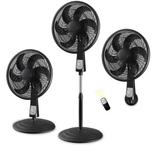 Wholesale 18 Inch Electric Stand Fan 3 In 1 with Remote | Plastic Pedestal Fan With 85W Powerful Wind