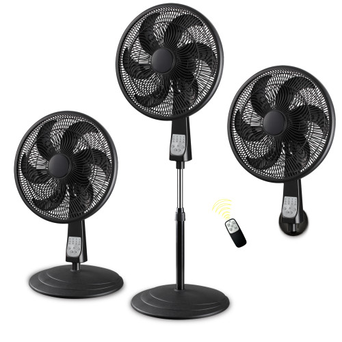 Wholesale 18 Inch Electric Stand Fan 3 In 1 with Remote | Plastic Pedestal Fan With 85W Powerful Wind