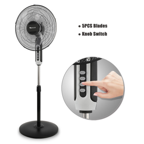 Outstanding 16 Inch Plastic Stand Fan with matt colour | Household 16 inch indoor Pedestal Fan with oscillation