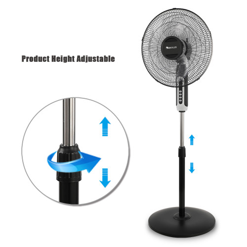 Outstanding 16 Inch Plastic Stand Fan with matt colour | Household 16 inch indoor Pedestal Fan with oscillation