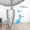 16 Inch Metal Stand Fan With Remote Control | 16 Inch retro pedestal fan | Oscillating velocity fan with timer