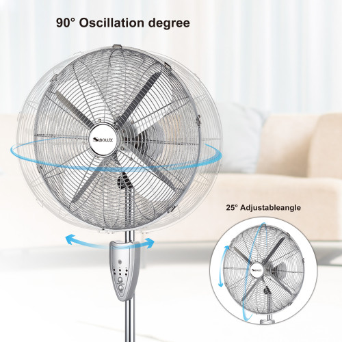 18 Inch Metal Stand Fan With Remote Control| 18 Inch 4 Blades stand fan With 3 speed