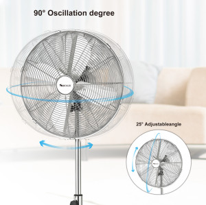 16 Inch Metal Stand Fan | Powerful Ventilateur Fan | Strong Wind Pedestal Fan | Wholesale Retro Standing Fan