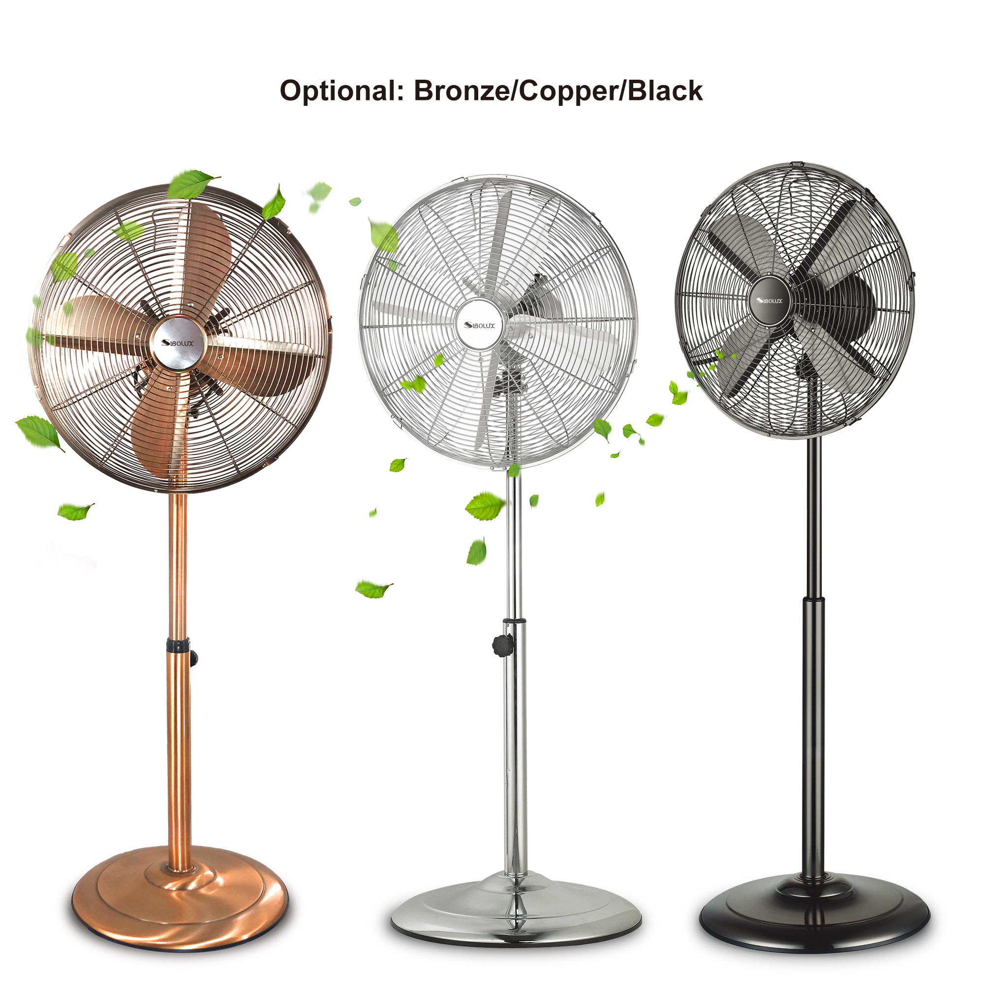 16-Inch Round Base Industrial Metal Stand Fan