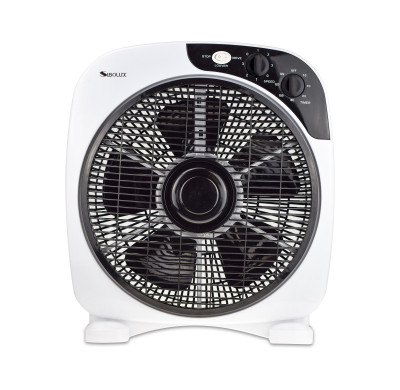 Wholesale 12 Inch Electric Fan with timer | Full Plastic Cooling Box Fan | Small Air Circulator Floor Fan