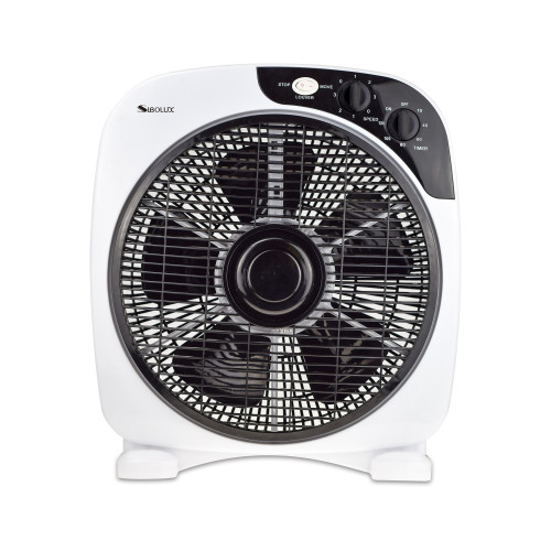 Wholesale 12 Inch Electric Fan with timer | Full Plastic Cooling Box Fan | Small Air Circulator Floor Fan