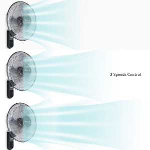 Ventilador de pared de 16 pulgadas con control remoto | Ventilador oscilante | Venta al por mayor de fábrica