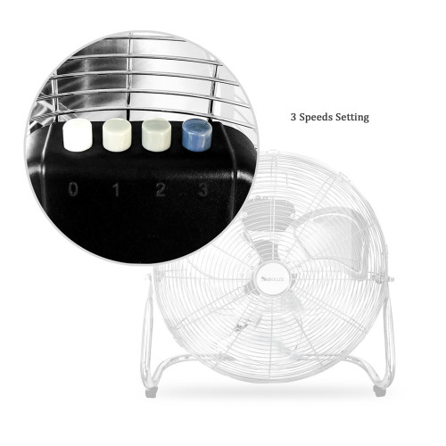 20 inch metal floor fan with carry handle | Air Circulation with Air Conditioner | Factory Fan