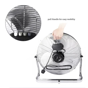 Ventilateur de sol industriel SIBOLUX 18 pouces | Ventilateur de sol industriel en métal à 3 vitesses et inclinaison réglable