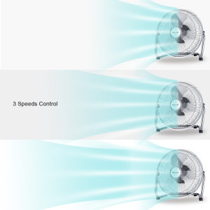 Ventilador de piso metálico de 4/6/9 pulgadas con base de tubo en U | Circulación de aire con aire acondicionado | Ventilador de fábrica