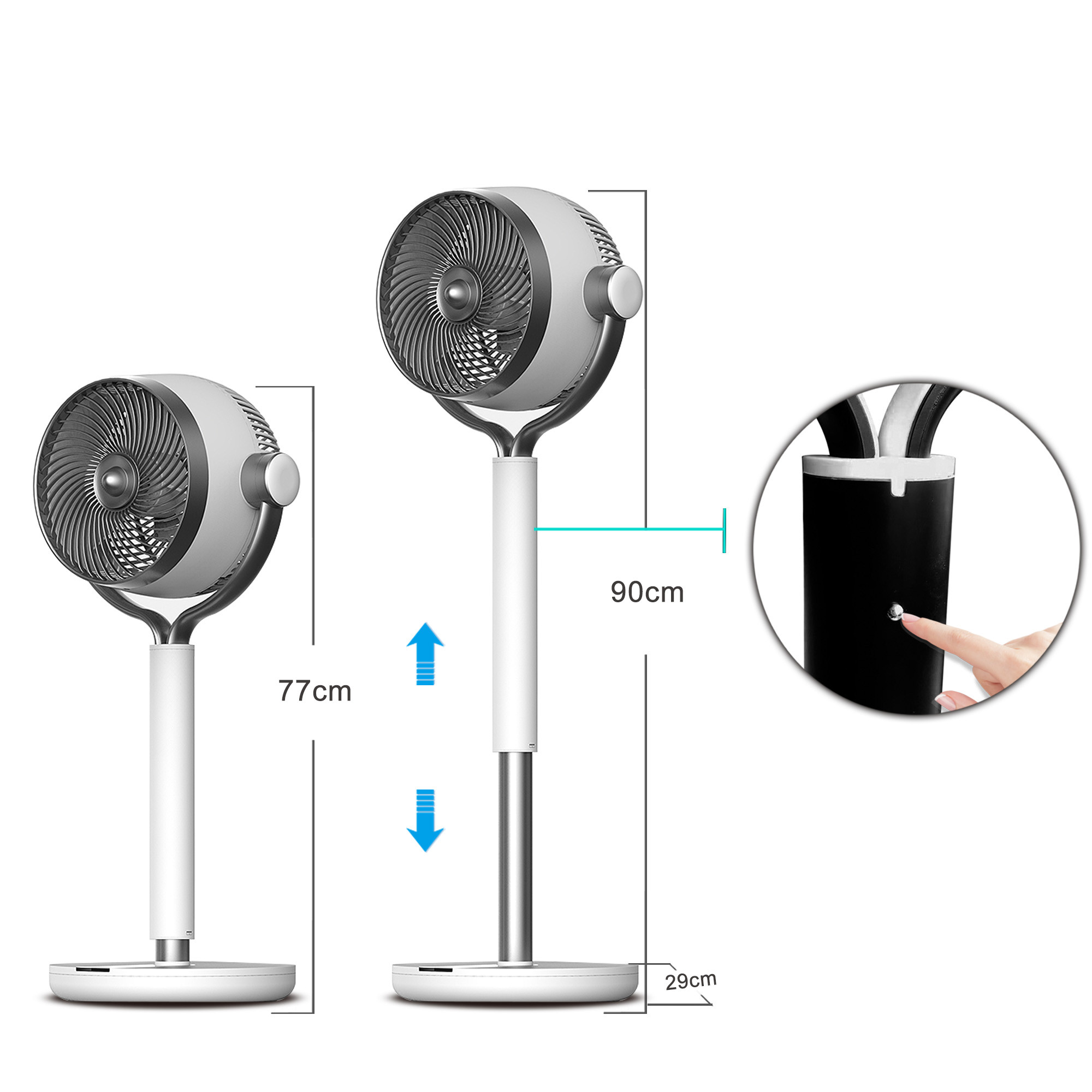 Sibolux - 9 inch standing fan with remote (FA23-YG002R)