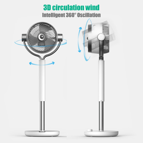 9 Inch Quiet Floor Fans With Remote | Oscillating Pedestal Fan With DC Motor | Air Circulator Standing Fan