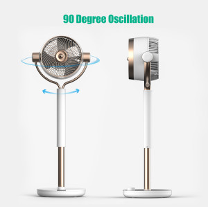 DC 9 Inch Turbo Circulating Stand Fan | Quiet Circulator Fan  | DC Cooling Pedestal Fan | Portable DC Fan with Oscillation