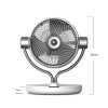 9-дюймовый вентилятор DC Turbo Force Table Fan | Мощный вентилятор для стола с воздушным потоком | Вентилятор DC Cooling Circulation | Портативный настольный вентилятор с осцилляциями