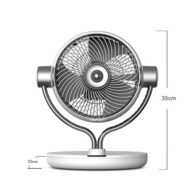 9 Inch DC Turbo Force Table Fan | Powerful Airflow Desk Fan | DC Cooling Circulation Fan | Portable Desktop Fan with Oscillation