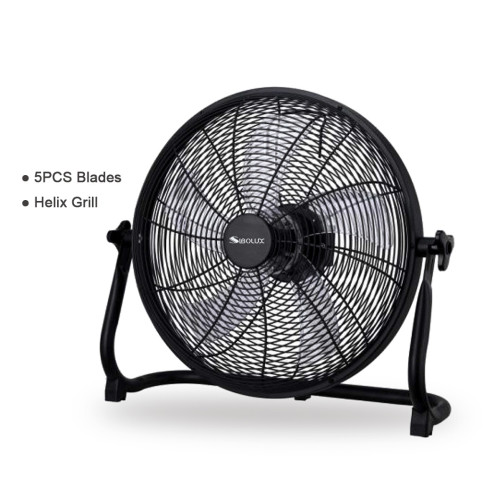 SIBOLUX 16 inch Protable Rechargeable Floor Fan |  High Velocity Camping Floor Fan |  Outdoor Battery Operated Fan
