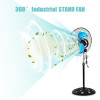 SIBOLUX 18 Inch 360 Degree Industrial Stand Fan | High Velocity Pedestal Fan | Metal Heavy Duty Floor Fan