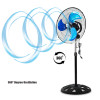 SIBOLUX 18 Inch 360 Degree Industrial Stand Fan | High Velocity Pedestal Fan | Metal Heavy Duty Floor Fan