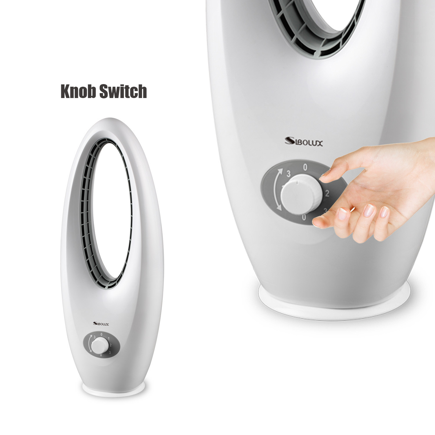 SIBOLUX Quiet Bladeless Tower Fan TF2804