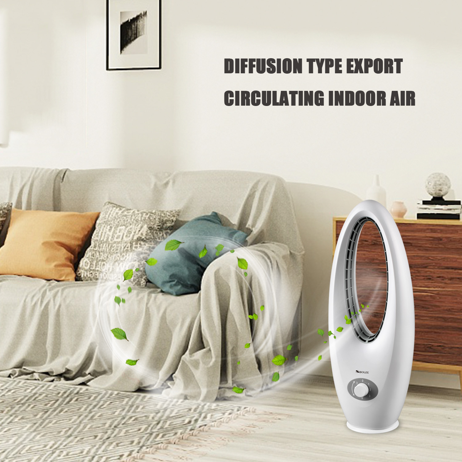 SIBOLUX Air Circulation Bladeless Tower fan TF2804