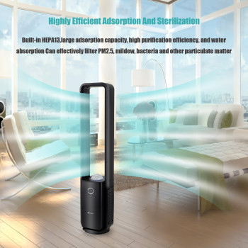 SIBOLUX 45 Inch Bladeless Tower Fan | Cooling Circulator Standing Fan | Bladeless Air Purified Fan