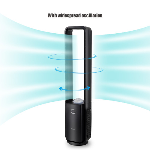 SIBOLUX 45 Inch Bladeless Tower Fan | Cooling Circulator Standing Fan | Bladeless Air Purified Fan