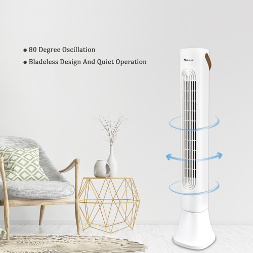 SIBOLUX 36 Inch Tower Fan | 50W Electric Cooling Air Circulation | Portable Power Stand Fan