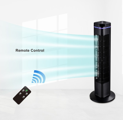 SIBOLUX 29 Inch Tower Fan With Remote | 50W Air Circulation | Big PowerElectric Bladeless Stand Fan