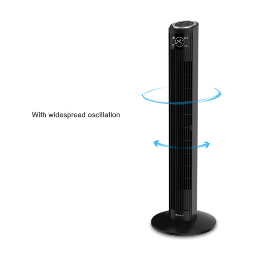 SIBOLUX 36 Inch Tower Fan With Remote | 50W Ventilateur  Air Circulation | Air Cooling Bladeless Fan