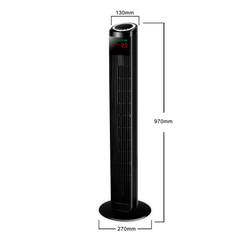 SIBOLUX 36 Inch Bladless Stand Fan With Remote | 50W Ventilateur Air Circulator | Portable Tower Fan