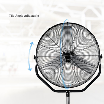 SIBOLUX 30 Inch Industrial Stand Fan | High Velocity Fan | Heavy Duty Pedestal Fan