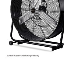 SIBOLUX 36 Inch High Velocity Drum Fan  | 360 Degree Industrial Drum Fan | Heavy Duty Industrial Fan