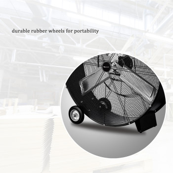 SIBOLUX 48 Inch High Velocity Drum Fan  | Industrial Drum Fan | Heavy Duty Industrial Fan