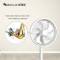 SIBOLUX 12 inch 2 In 1 Circulating Fan | Oscillating 2 In 1 Pedestal Fan | Circulation Standing Fan