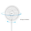 SIBOLUX 12 inch 2 In 1 Circulation Fan With Remote | Circulating Fan | 2 In 1 Stand Fan | Oscillating Pedestal Fan
