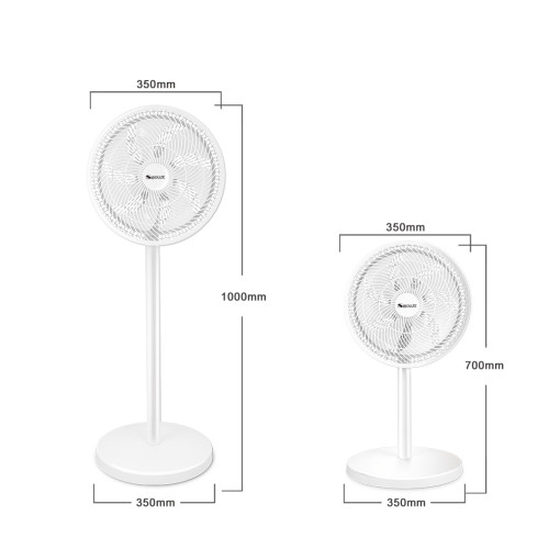 SIBOLUX 12 inch 2 In 1 Circulation Fan With Remote | Circulating Fan | 2 In 1 Stand Fan | Oscillating Pedestal Fan