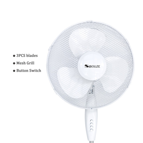 SIBOLUX 16 inch Stand Fan With CE, Rohs | Cooling Pedestal Fan | Electric Circulation Fan | Plastic Standing Fan