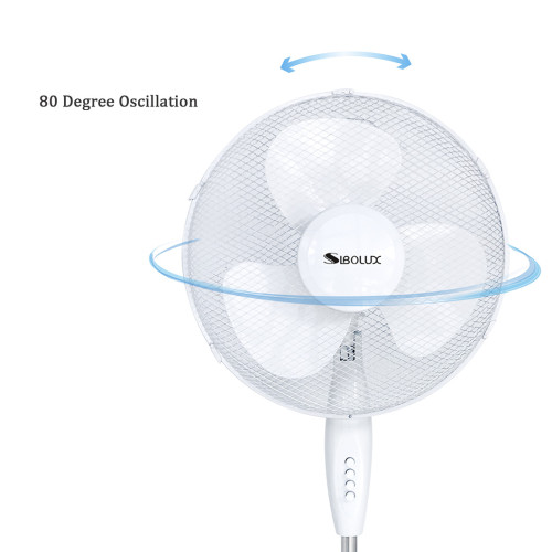 SIBOLUX 16 inch Stand Fan With CE, Rohs | Cooling Pedestal Fan | Electric Circulation Fan | Plastic Standing Fan
