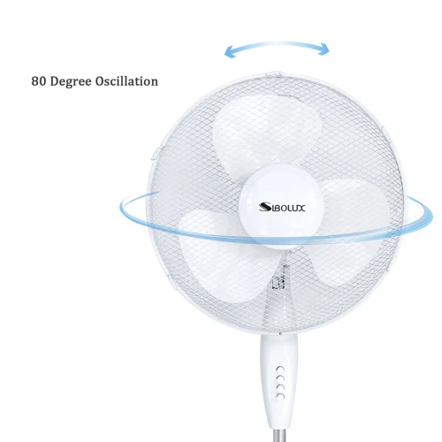 Ventilateur sur pied SIBOLUX 16 pouces, certifié CE | Ventilateur sur pied de refroidissement | Ventilateur électrique sur pied à circulation
