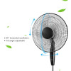 SIBOLUX 16 inch Standing Fan With CE, Rohs | Cooling Circulation Fan | Electric Pedestal Fan | Plastic Stand Fan