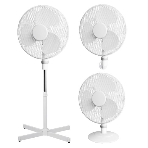 SIBOLUX 16 inch 3 In 1 Stand Fan | Ventilateur Cooling Fan | Electric Standing Fan | Plastic Pedestal Fan