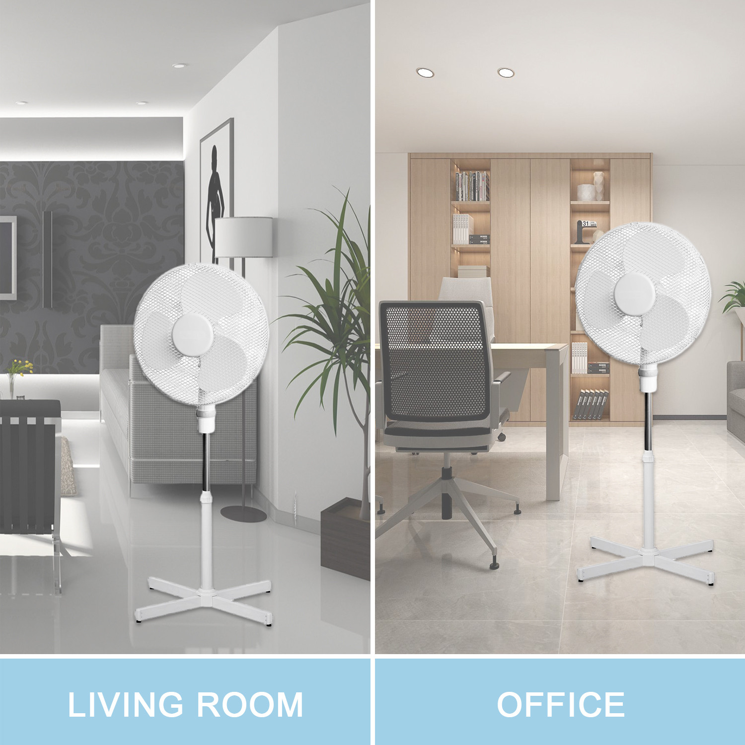 Sibolux 16 Inch 3 In 1 Ventilador Stand Fan FD-40C
