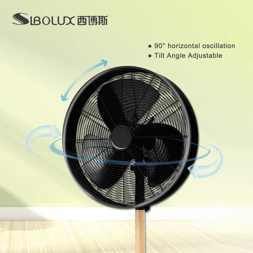 Ventilateur sur pied en métal SIBOLUX 16 pouces | Ventilateur rétro sur pied | Ventilateur électrique sur pied