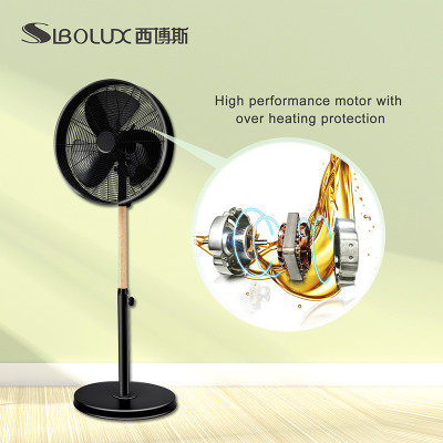 SIBOLUX 16 inch Metal Pedestal Fan | Retro Cooling Standing Fan | Ventilateur Electric Stand Fan