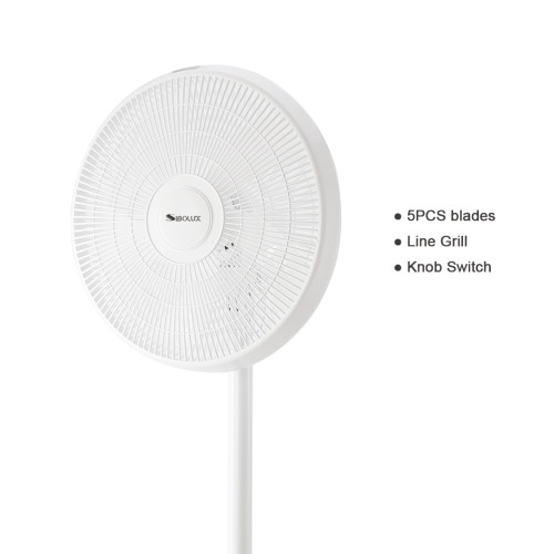 SIBOLUX 16 inch Plastic Pedestal Fan | 16 Inch Ventilateur Stand Fan | Household Electric Standing Fan