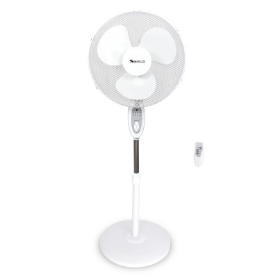 SIBOLUX Manufacturer 16 inch Pedestal Fan With Timer | Europe Plastic Stand Fan | Basic Standing Fan