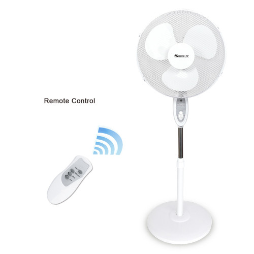 SIBOLUX Manufacturer 16 inch Pedestal Fan With Remote | Europe Plastic Stand Fan With Remote