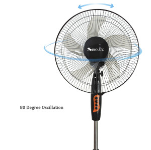 SIBOLUX 16 inch Standing Fan | Indoor Ventilateur Cooling Stand Fan | Electric Plastic Pedestal Fan