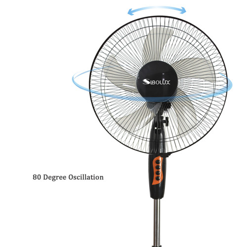 SIBOLUX 16 inch Standing Fan | Indoor Ventilateur Cooling Stand Fan | Electric Plastic Pedestal Fan